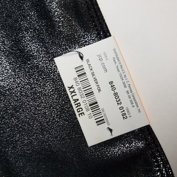 xersion Womens Active Leggings High Waisted 7/8 Length Size XXL Silver Metallic - Picture 3 of 8